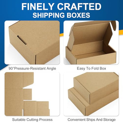 Famagic 12 Pack 7x5x2 Brown Small Shipping Boxes for Small Business, Gifts - color: Brown, size: 7x5x2" 12pcs
