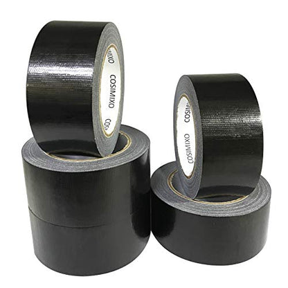 COSIMIXO 45-Pack Black Heavy Duty Duct Tape, 2 inches x 30 Yards, Strong, Flexible, No Residue, All-Weather and Tear by Hand - Bulk Value for Repairs, Industrial, Professional Use - color: Black, size: 45-Pack 2" x 30yds