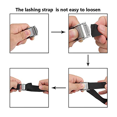 10 Pack Lashing Straps 16ft x 1" Tie Down Straps Cam Buckle Straps Heavy Duty Secure Straps up to 600 lbs for Kayak, Cargo, Luggage, Cinch, Canoe, Bicycles, Motorcycles, Truck