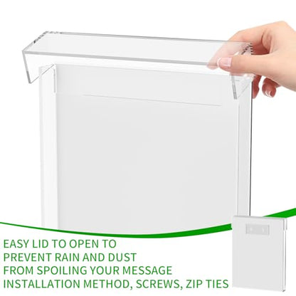 Outdoor Permit Brochure Box，Real Estate Flyer Box Waterproof with Lid-Take One Document Holder Can Hold 180, 8.5 x 11 Documents, Flyers & Brochures or Other Outdoor Marketing Needs