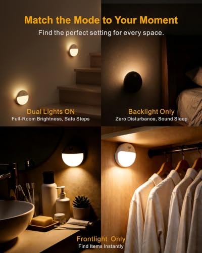 YUNLEX Toilet Light Motion Sensor, Battery Operated Night Light Indoor - color: Warm Yellow