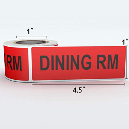 AveneMark 960 Count Home Moving Color-Coded Labels - 16 Rolls House Fragile Stickers, 4 Bedroom Blank Packing Labels for Box Supplies, 60 Labels per Roll, 1" x 4.5"