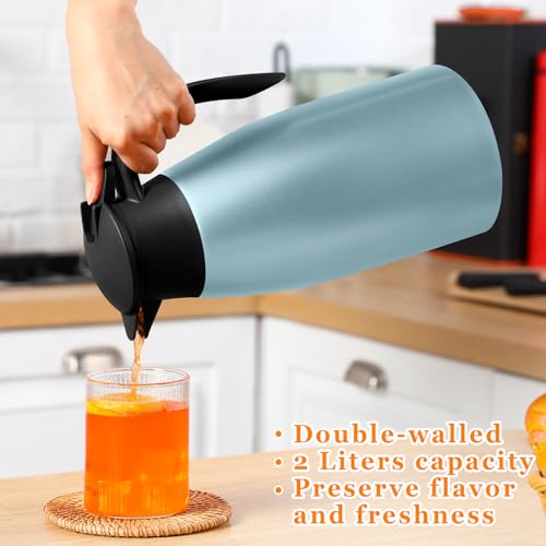 Norme 2 Pcs Thermal Coffee Carafe Creamer, Blue, 68 oz - color: Blue, size: 68 oz