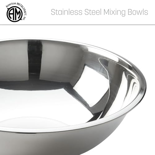 American METALCRAFT, Inc. SSB1600 Mixing Bowl, Stainless Steel, 16 Quarts, 17-1/2' Dia. - size: 16 Quarts, style: Standard