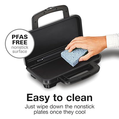 Proctor Silex Deluxe Hot Sandwich Maker With PFAS-Free Non-Stick Plates