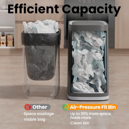 2.6 Gallon Small Slim Bathroom Trash Can with Lid, Dog Proof Garbage Can - color: Grey, size: 10L/2.6Gal