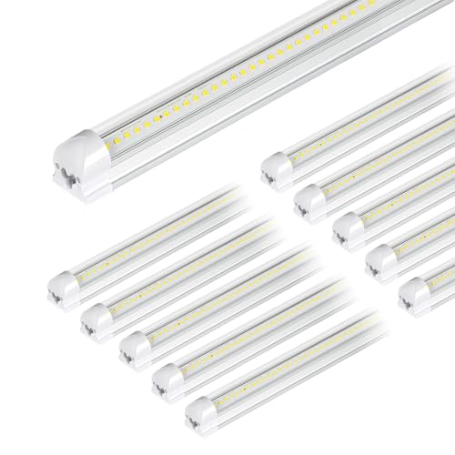 hykolity T8 LED Shop Lights 4FT, 6500K Super Bright White, 40W, 5200LM - size: 4FT