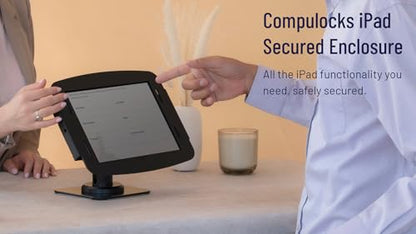 Compulocks Space Enclosure Wall Mount, Secure Anti Theft Display Holder for iPad 10th and 11th Generation (A16), Durable Steel Security Case with Lock – Black - size: iPad 10.9" 10th Gen