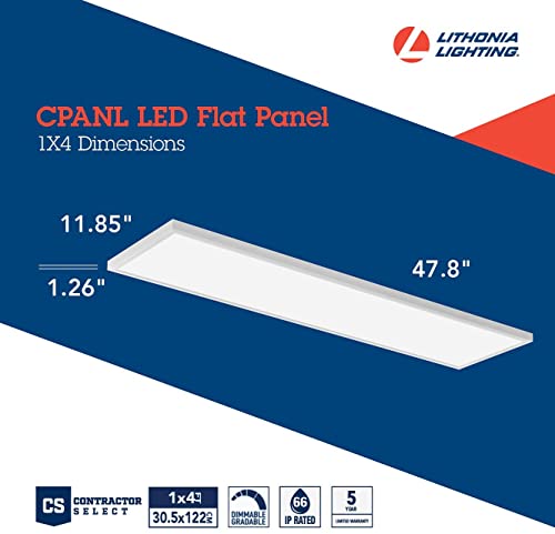Lithonia Lighting 1x4 LED Flat Panel Light, 4000 Lumens, 3500K/4000K/5000K - size: 1 foot x 4 feet, style: 4000 Lumens