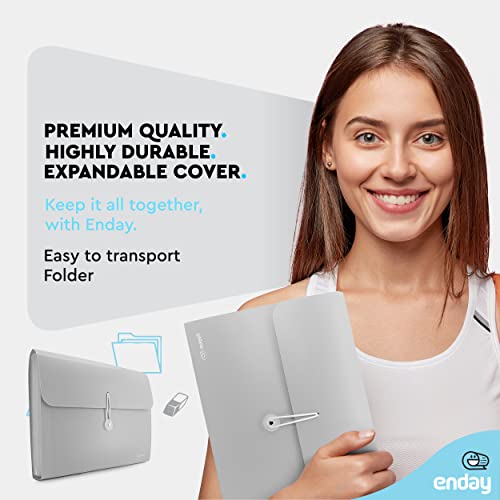 Accordion File Organizer 13 Pocket Expanding File Folder with Labels, Accordion File Organizer Letter Size Letter A4 Paper for Receipts, Bills and Documents 13" x 9.5” –By Enday - color: Grey, size: 13 POCKET