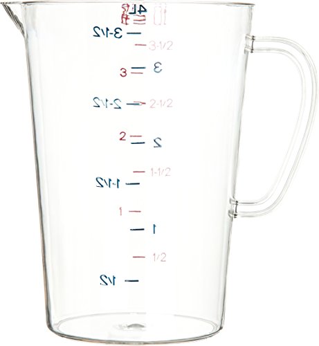 Carlisle FoodService Products 4314507 Commercial Plastic Measuring Cup, 1 Gallon, Clear - size: 1 Gallon, style: Modern