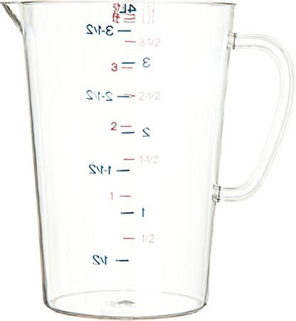 Carlisle FoodService Products 4314507 Commercial Plastic Measuring Cup, 1 Gallon, Clear - size: 1 Gallon, style: Modern