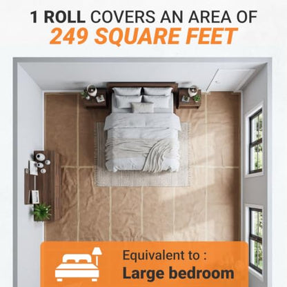Floor Protection Natural Brown Rosin Paper 18" x 166 ft - style: 249 sq ft (18" x 166' Roll)