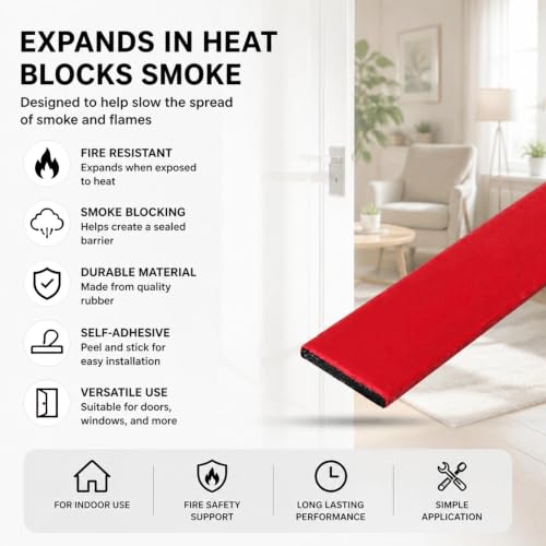 Door Seal Strip Pack - Door Seal Strip - Foam Rubber Strip - Fire Seal
