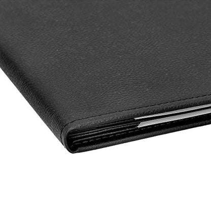 Menu Covers Made of Premium Faux Leather (10-Pack) - 8.5" X 11" - 4 Views - Black - color: Black, size: 4 Views