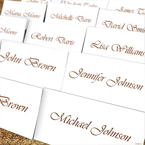 Hamilco White Tent Place Cards 3.5x2-80lb Cover Heavyweight Pre-Scored Folded Name Cards for Meetings, Events, Banquets, Weddings & Conferences (200 Pack) - size: Size 3 1/2" x 2" - White (Pack of 2)