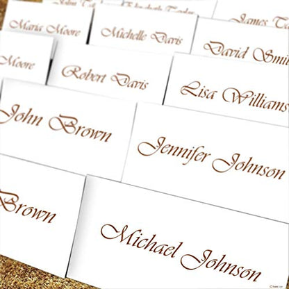 Hamilco White Tent Place Cards 3.5x2-80lb Cover Heavyweight Pre-Scored Folded Name Cards for Meetings, Events, Banquets, Weddings & Conferences (200 Pack) - size: Size 3 1/2" x 2" - White (Pack of 2)