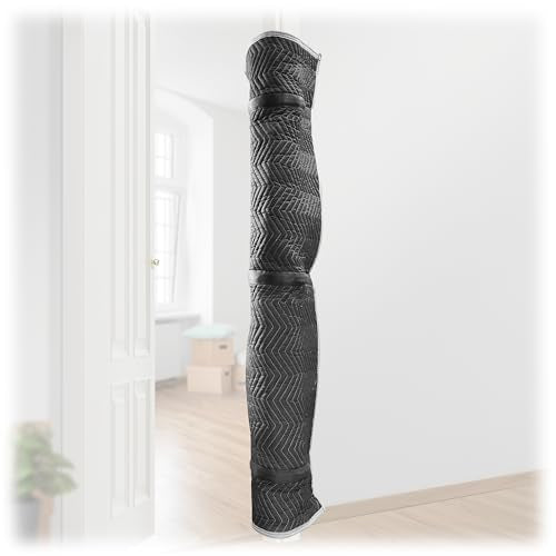 Sure-Max Door Jamb Protector Pad with 3 Sewn-in Steel Spring Clips, 72" x 24", Black