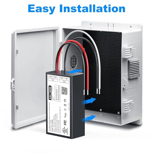 60W Dimmable LED Driver 24V, Triac/ELV/MLV AC to DC Compatible with Lutron - size: 60W24V