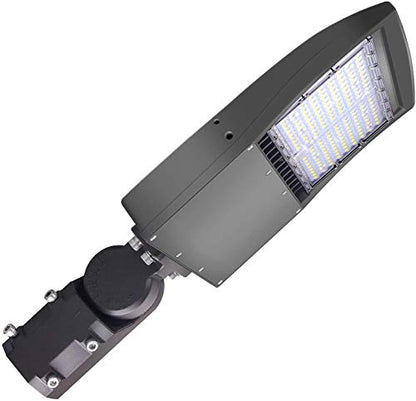 LED Parking Lot Lights 100W Shoebox Street Pole Lighting Fixture 5000K - color: 100W + (100-277V 5000K), size: Adjustable Slip Fitter Mount Bracket