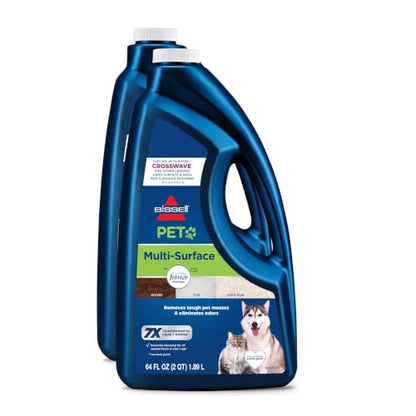 Bissell Multi-Surface Pet Formula with Febreze Freshness,22951,64 Fl Oz,Use on Sealed Hard Floors,and Area Rugs,Removes Tough Messes,Febreze Freshness,(Pack of 2) - size: 64 Fl Oz (Pack of 2)