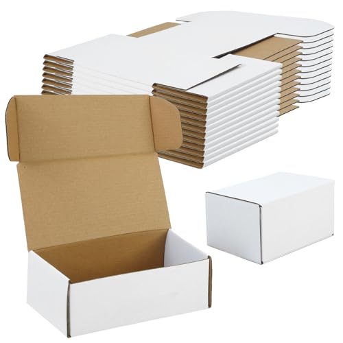 6x4x3 Inch Small Transport Box, Small Cardboard Box (12Pcs White) - color: White