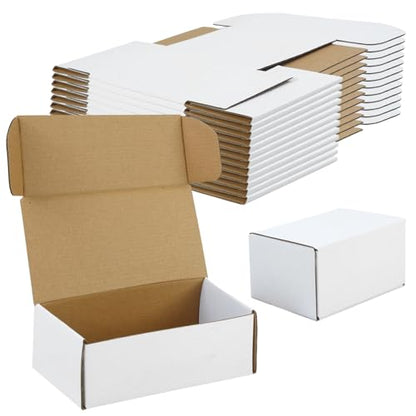 6x4x3 Inch Small Transport Box, Small Cardboard Box (12Pcs White) - color: White
