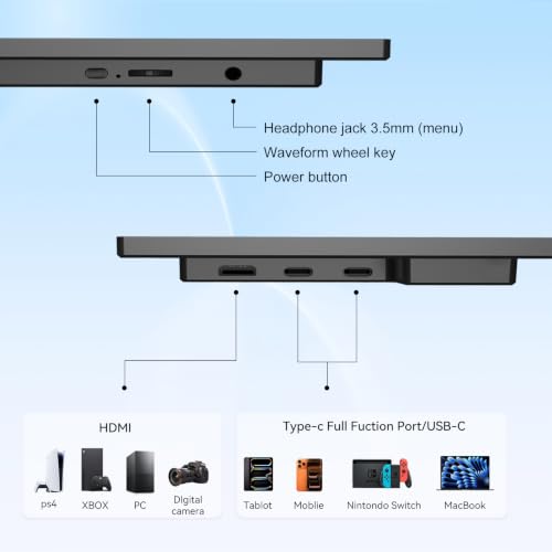 13.9 Inch 4K Portable Monitor,3840 * 2160 IPS 3:2 Screen, 100% sRGB HDR USB-C HDMI Second Monitor for Laptop,External Second Monitor for Laptop, Phone, PS5, Xbox, Switch, PC (13.9") - size: 13.9"