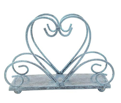 Metal Table Napkin Holder Freestanding Tissue Dispenser (Turquoise) - color: Turquoise