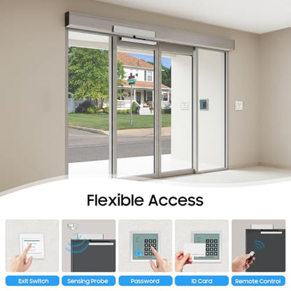 Handicap Door Opener for Disabled People, Automatic Swing Door Opener Kit, 100-240V Door Opener and Closer, 65W Low Energy Swing Gate Operator with Remote Control and Push Buttons