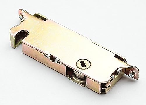 Sliding Patio Glass Door Mortise Lock, 45 Degree Keyway, 3-11/16" Screw Holes - Steel Lock for Sliding Door Handle Replacement Hardware - Fix and Repair Locking Mechanism Latch - size: Small Mortise Lock
