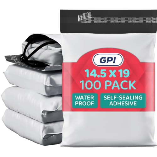 14.5" x 19" Extra-Large Poly Mailers, 500 Pack, 2.5 Mil, Self Sealing, GPI - size: 14.5" x 19"