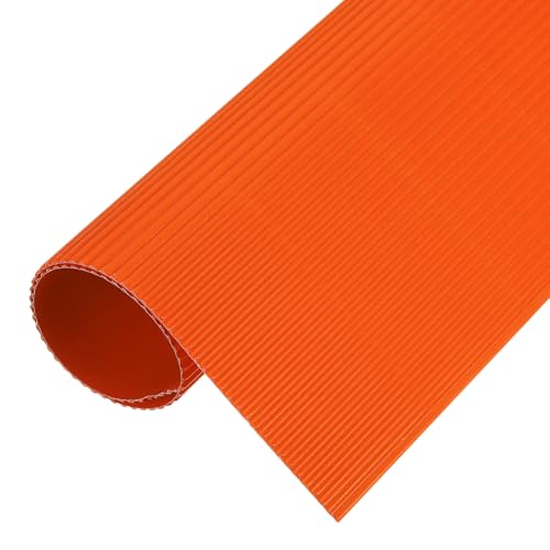 MECCANIXITY Corrugated Paper Sheets 5pcs 12x8inch Orange Red - color: Orange Red, size: 12inch x 8inch