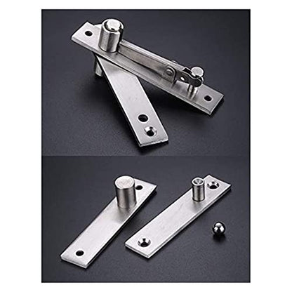 Hinge, Stainless Steel Pivot Door Hinge Heavy Duty Pivot Hinge for Wood Doors 360 Degree Shaft Stainless Steel