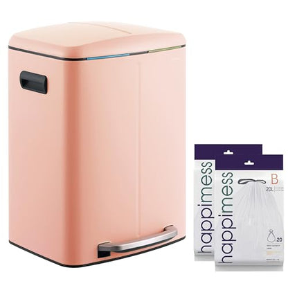 happimess Marco 10.6 Gal Double Bucket Step Trash Can, Flamingo Pink - color: Flamingo Pink
