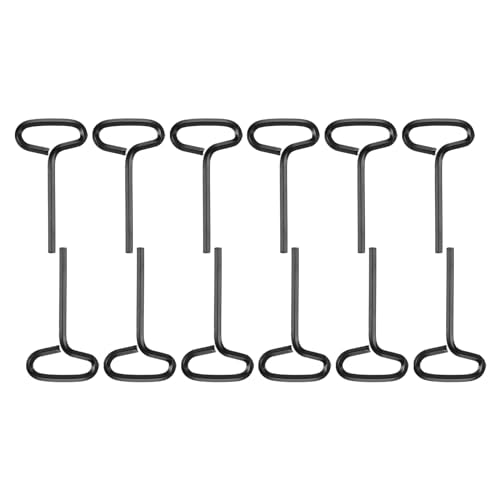 5/32" Standard Hex Dogging Key, 12 Pack Solid Steel Wrench Door Key with T-Shaped Full Loop for Crash Bar, Push Bar Emergency Exit Devices, Black
