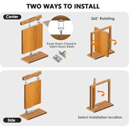 Hidden Door Pivot Hinge Heavy Duty 360° Stainless Steel Hinge - color: Classic Silver