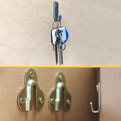 20pcs Heavy Duty Hanger 304 Stainless Steel Wall Mounted Mini J Hook for Mirror Picture Frames Hanging Wire/D Rings/Keyhole Hangers - style: J Shaped Hanger (20pcs)
