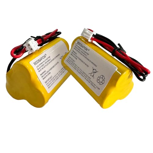 3.6V 900mAh Ni-CD Exit Sign Emergency Light Battery for Unitech LEDR-1 6200RP, Dantona CUSTOM-318 OSA230,Lowes 253799,Exitronix 10010037 (2 Pack x 3.6v 900mah Emergency/exit Light Battery) - size: 2 Pack x 3.6v 900mah emergency/exit light battery