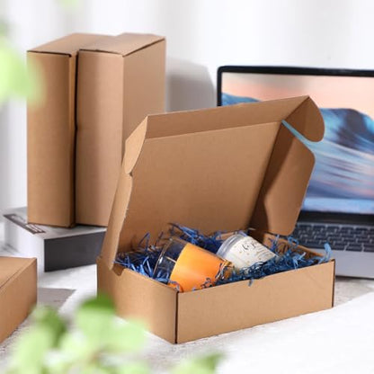Qilery 100 Pcs 7.87x5.51x1.5'' Shipping Boxes Corrugated - size: 7.87 x 5.51 x 1.57 inches