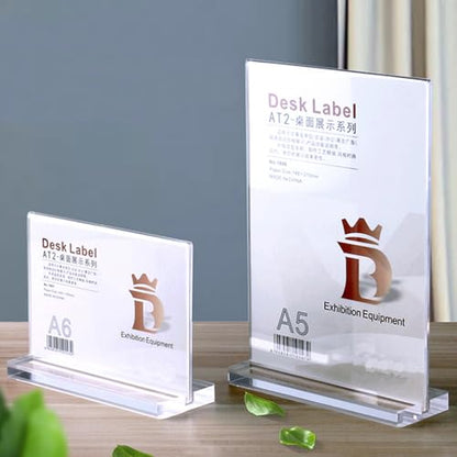 Acrylic Sign Holder (Black Horizontal A6 148×105mm/5.83×4.13 inches)