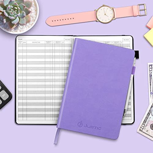JUBTIC A5 Check Registers for Personal Checkbook, Accounting Ledger for Small Business,Check Register Book Transaction Registers to Track Income & Expenses, Bank Account, A5 Hardcover - Very Peri - color: Very Peri, size: Medium (5.8x8.3 Inch)