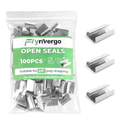100Pcs Packaging Open Serrated Seals for 5/8'' Width