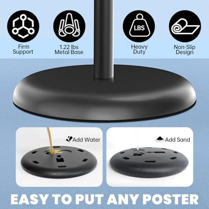 Sign Holder Stand, 8.5x11 Sign Stand for Display, 2-Pack, Black - size: 8.5*11 Chamfer 2Pack
