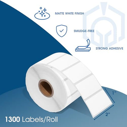Spartan Industrial - 2" X 1” Direct Thermal Labels (5200 Count, 4 Rolls) - size: 2 X 1