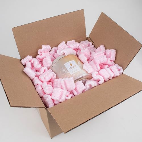 MagicWater Supply Packing Peanuts for Shipping - Pink, S Shaped - .5 Cu Ft - size: 1/2 Cu Ft