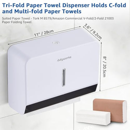 Paper Towel Dispenser Wall Mount, 200-Sheet, White - color: 5853-black