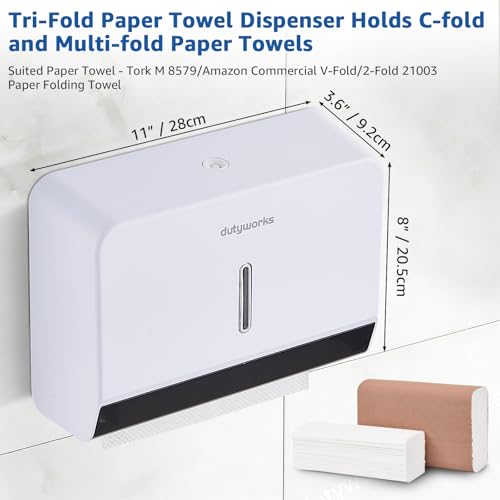 Paper Towel Dispenser Wall Mount, 200-Sheet, White - color: 5853-black