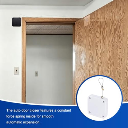 PATIKIL Automatic Sliding Screen Door Closer 3.9 Ft 1000g/10N White 1 Set - color: White, size: 3.9 Ft, 1000g/10N
