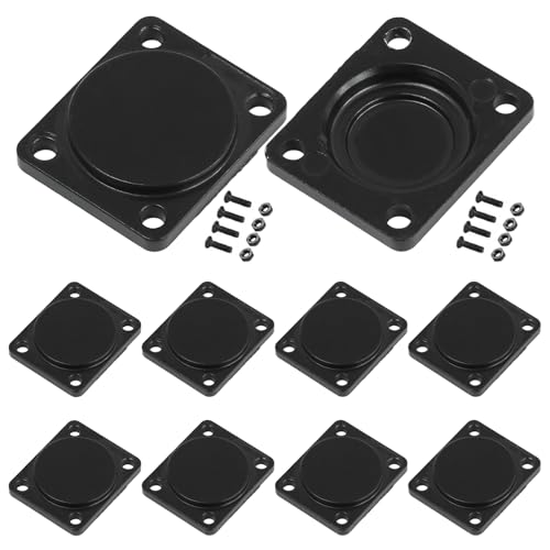 PENGLIN 10PCS D-Type Panel-Mount Blank Plate, for Audio or Video - color: Black, size: Four holes(10PCS)